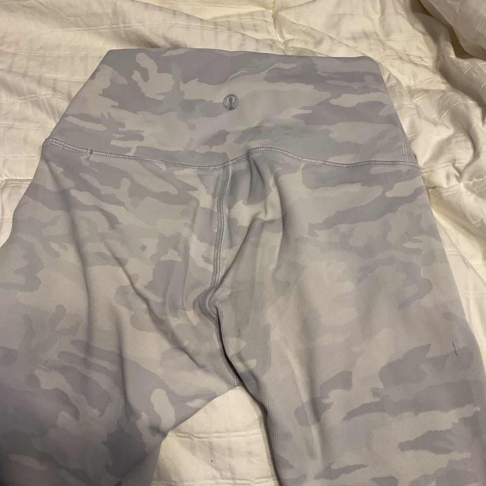 Grey camo lulu lemon ribbed leggings